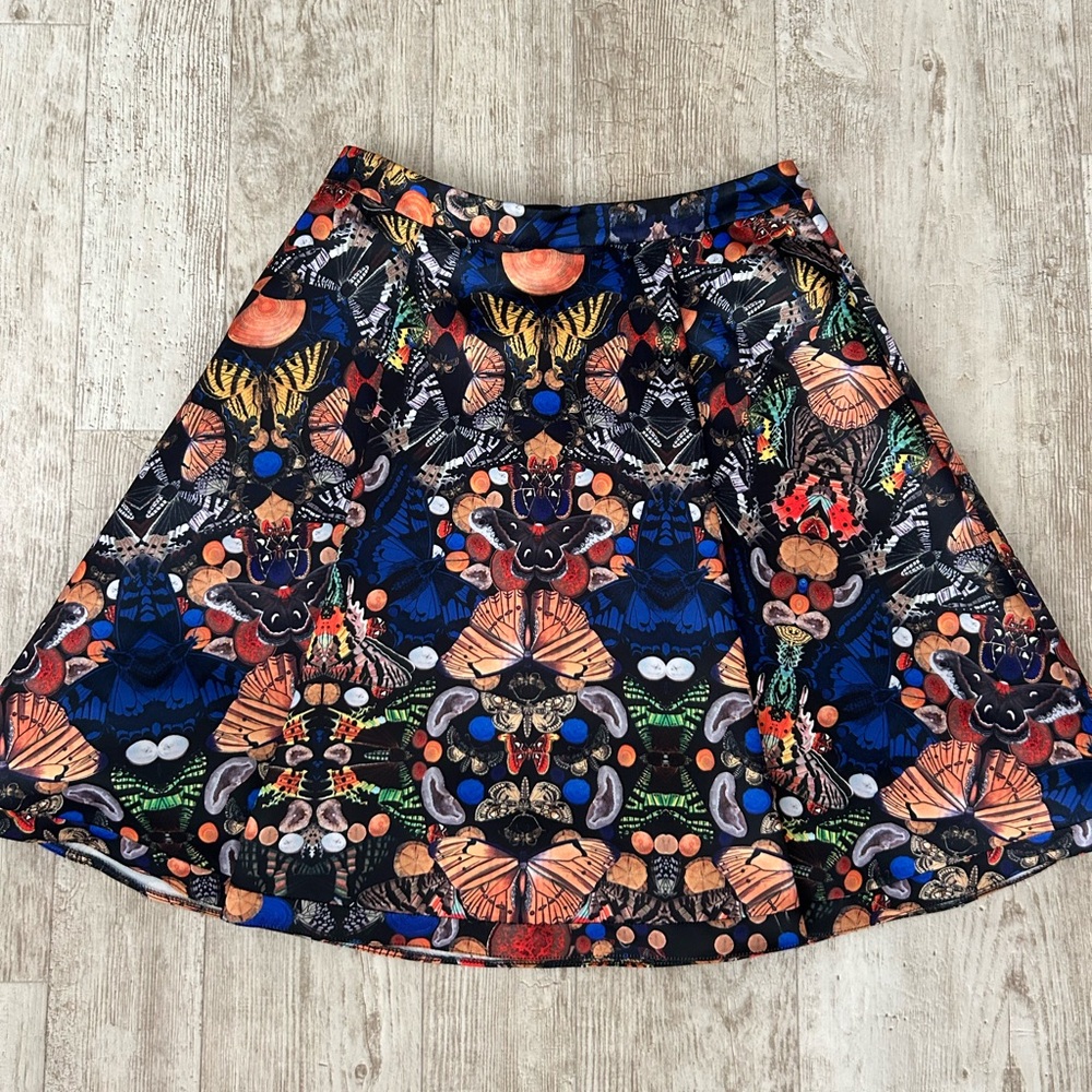 ALICE + OLIVIA BUTTERFLY PRINT SKIRT